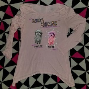 Girls long sleeve graphic tee